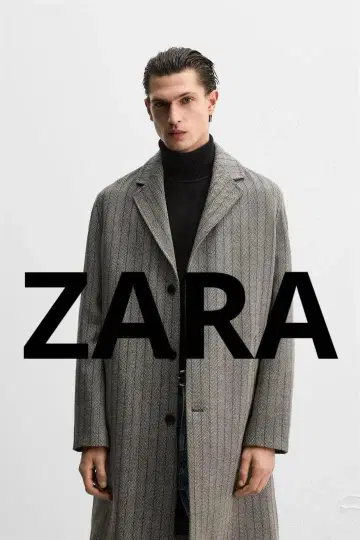 ZARA 헤링본 울 코트
