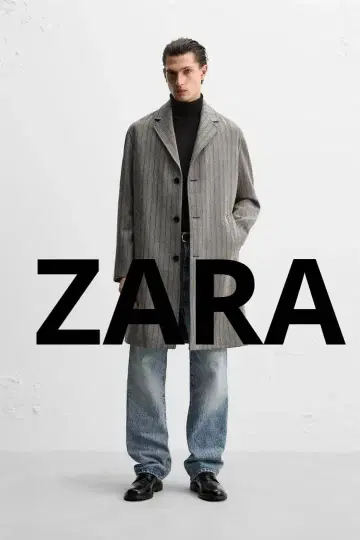 ZARA 헤링본 울 코트