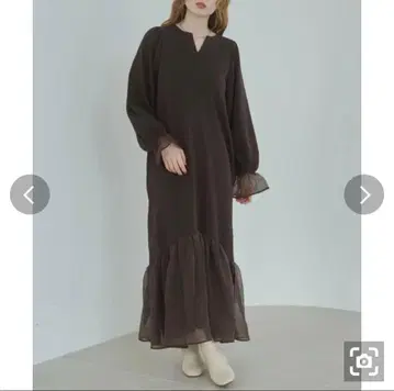 오간자 절개 맨투맨 원피스