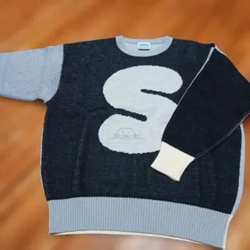 SEA DOG 니트 스웨터 스카이블루 블랙