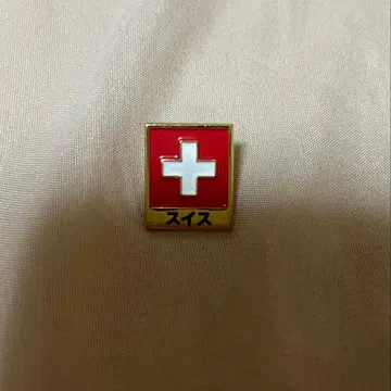 초레어 오사카 간사이 만박 스위스관 스태프 핀 스위스 국기