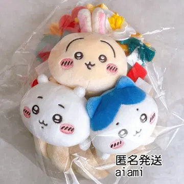 치이카와 (먼작귀) 장식용 짚 로프 봉제 인형 치이카와 하치와레 토끼