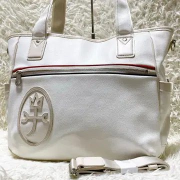 까스텔바작 2way 토트백 빅 로고 대용량 A4 수납 가능 화이트