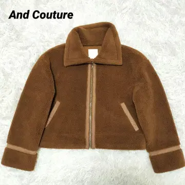 앙데팡당 보아 집업 자켓 블루종 브라운 M