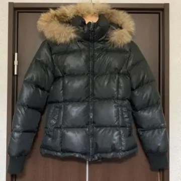 00s 퍼 다운 자켓 블랙 헤이세이 쇼트 기장