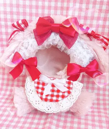 앉은 누이 의류 SD 인형 사이즈 늘어진 귀 토끼 핑크