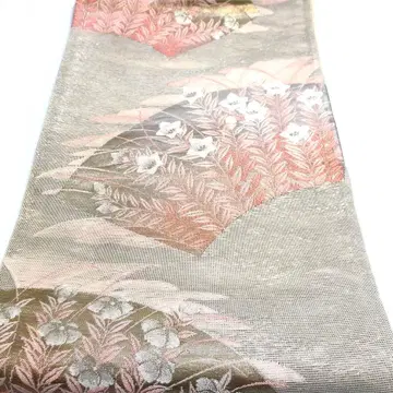 a49 순수 실크 여름 오비 육통 후쿠로 오비 금실 은실 기모노