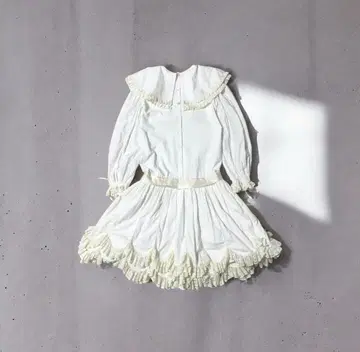 fairy y2k 00s 프릴 레이스 셔츠 원피스 화이트 모리걸