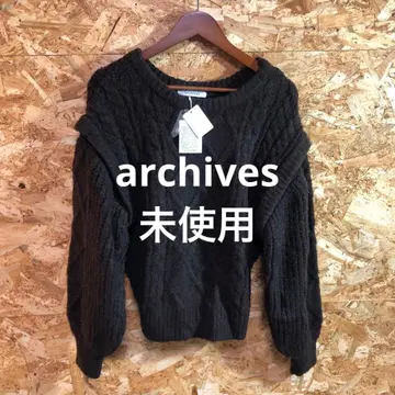 [ 7779번 ] archives 니트 스웨터 미사용 다크 브라운