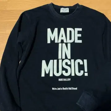 RUDE GALLERY 맨투맨 블랙 L 22S/S 일본제 트레이닝복