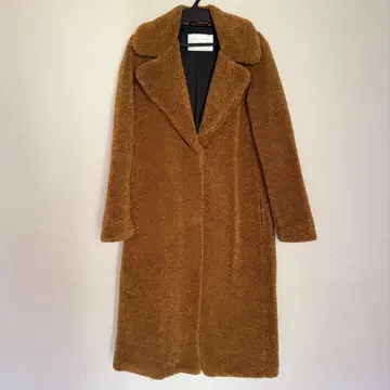 ZARA 자라 테디베어 코트 보아 롱 코트 브라운 S 사이즈