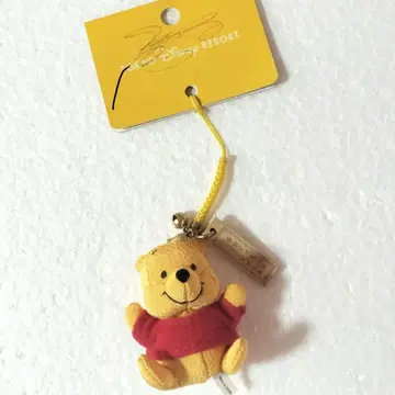 도쿄 디즈니 리조트 스트랩 곰돌이 푸 크레이프 원단 일본풍 레트로