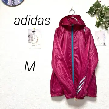 10818 아디다스 바람막이 후드 부착 블루종