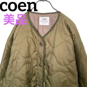새상품급 coen 올리브 그린 퀼팅 자켓 아우터 코트