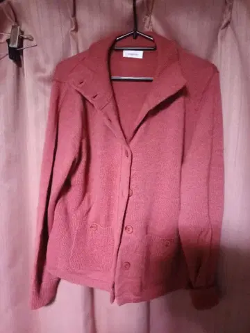 roseraie 빨간색 긴팔 울 100% 가디건