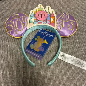 디즈니 월드 50주년 이츠 어 스몰 월드 머리띠