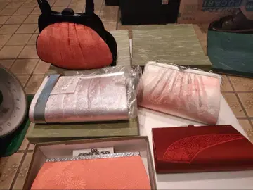 일본 의류용 백 후지류제 모음 다섯 점