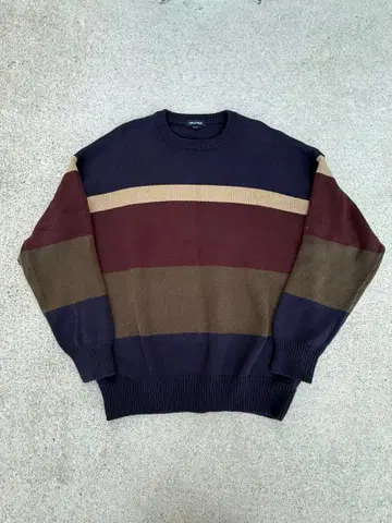 00s NAUTICA 보더 니트 스웨터