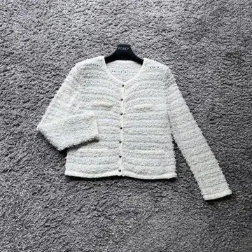 FOXEY 38 니트 트위드 가디건