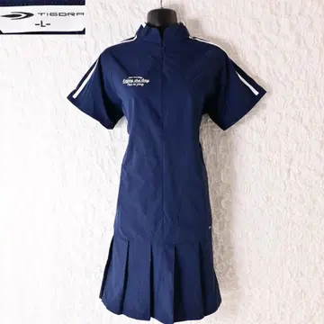 G4 Size L TIGORA 네이비 반팔 원피스