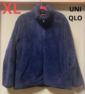 유니클로 퍼 플리스 풀 지퍼 자켓 XL 블랙