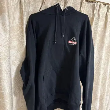XLARGE 블랙 후드티 후드 부착