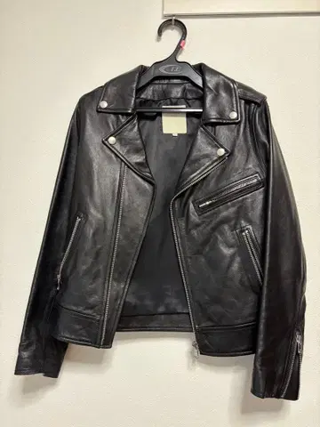 B:MING by BEAMS 블랙 가죽 라이더 자켓 S 사이즈
