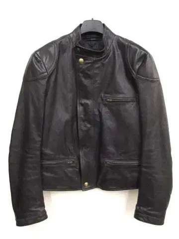 고품질 톰포드 이탈리안 카프 바이커 자켓 50