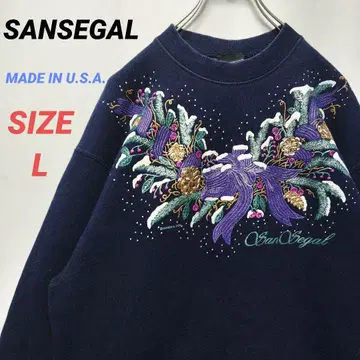 SANSEGAL 빈티지 맨투맨 크리스마스 남성용 L USA제