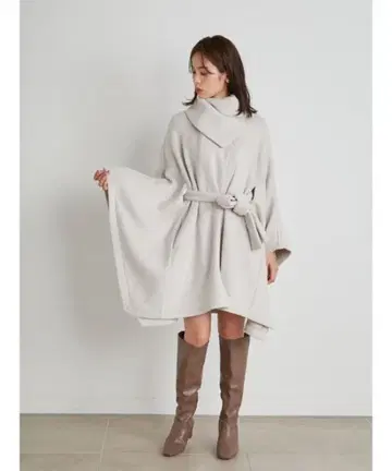 :: snidel : 미들 길이 판초 코트 ::