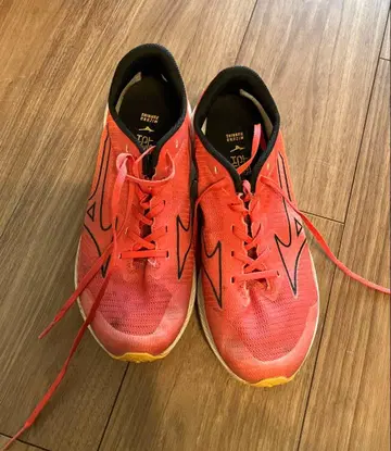 25.0cm Mizuno Wave Duel 러닝화 오렌지