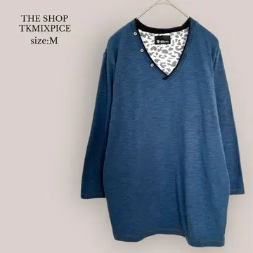 THE SHOP TKMIXPICE 긴팔 티셔츠 V넥 MUJI 남성용