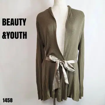 BEAUTY & YOUTH 새상품급 니트 가디건 카키 F 1458