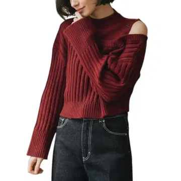 퍼블릭 도쿄 숄더 슬릿 니트