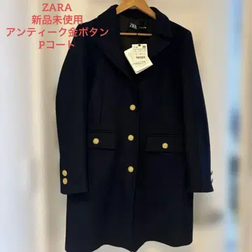 ZARA 네이비 버튼 코트 L 사이즈