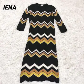 IENA 이에나 원피스 니트 보더 물결무늬 F 익명 배송