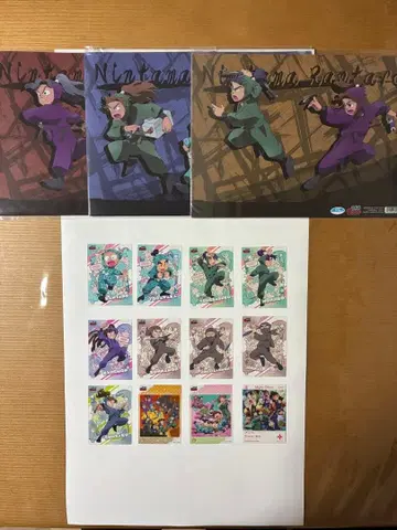 닌타마 란타로 클리어 파일 3장 & 클리어 카드 컬렉션 12장