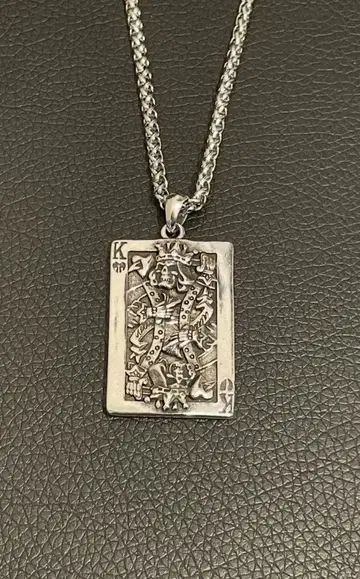 [ 미사용 새상품 ] 킹 카드놀이 목걸이 S925 각인 있음