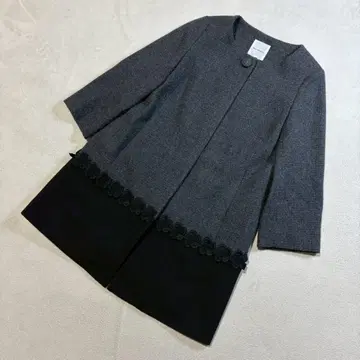 Bon mercerie (본 메르세리) 기모 노카라 자켓 하프 코트