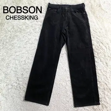 BOBSON CHESSKING 블랙 컬러 코듀로이 팬츠