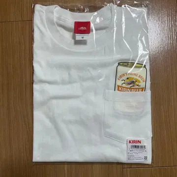 새상품 기린맥주 이치방 시보리 화이트 T셔츠 M 사이즈