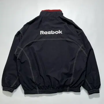 90s 리복 나일론 자켓 L 블랙 빅 로고 7490