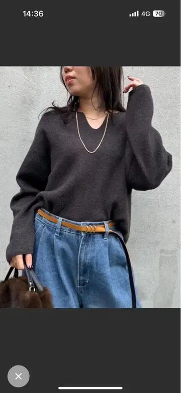 Jena espace merveilleux 카타아제 편직 V넥 니트