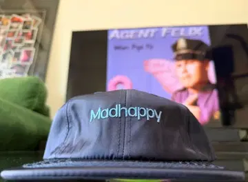 로스앤젤레스 Madhappy 머드 해피 나일론 캡 네이비