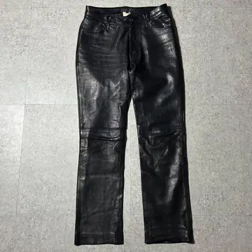 agnes b homme 라무 가죽 팬츠 38 블랙