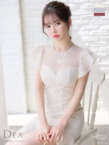 dea robe de fleurs 드레스 M 아이보리