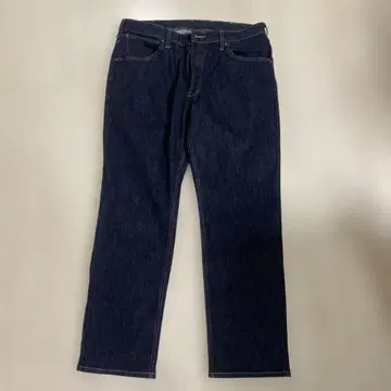 다크 네이비 스트레이트 레그 데님 팬츠