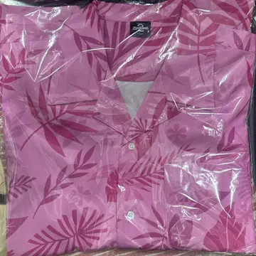 주토피아 해피 복권 하와이안 프린트 셔츠 핑크