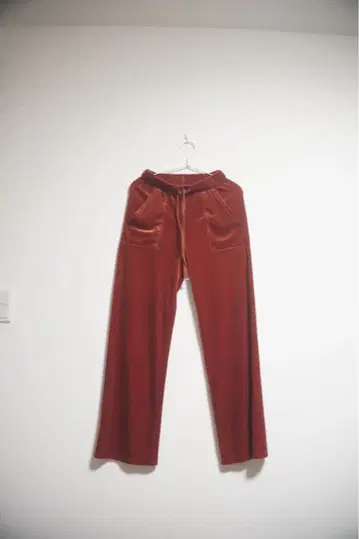 테라코타 와이드 팬츠 드로우 스트링