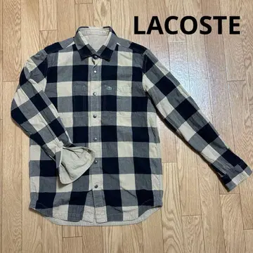 LACOSTE 라코스테 셔츠 블록 체크 리버서블 자수 로고